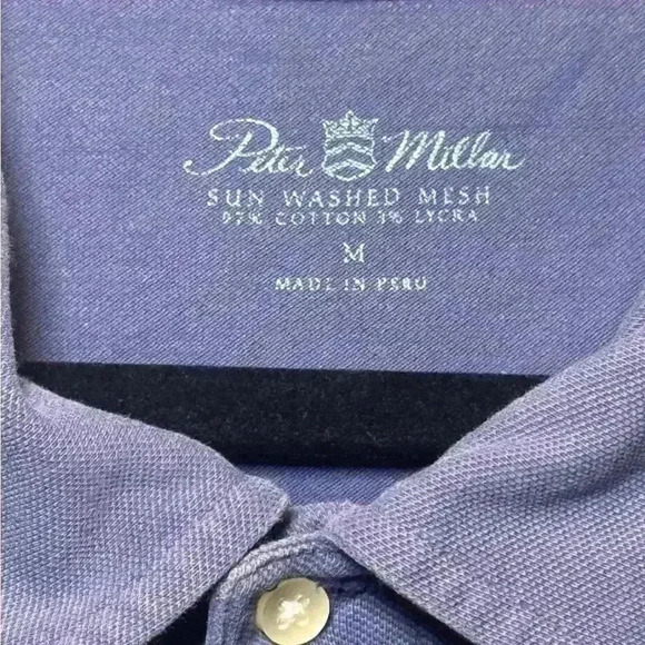 Peter Millar - Blue Polo Shirt- Men’s Medium - Picture 3 of 3